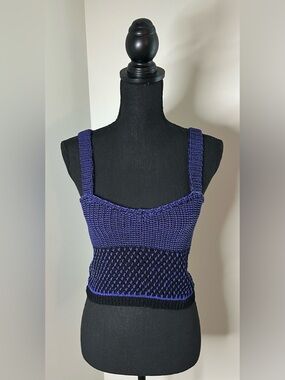 NWT! Zara Limited Edition! Purple Knit Cropped Tank Top